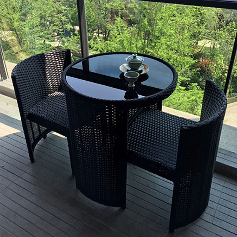 Creative outdoor balcony garden vine tables and chairs combined mini casual chair small tea few three pieces of simple set