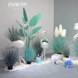 Моделирование тростниковой травы ландшафтной внутренней гостиной магазин магазин окна