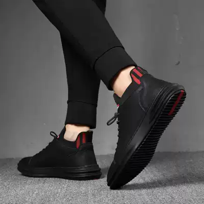 Men's shoes autumn leather cowhide casual leather shoes British all-match men's youth sports shoes men's Korean version of the shoe trend