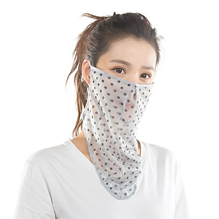 Outdoor Mask Mesh Veil double sun protection mask Protective Neck Mask Thin ventilated anti-sand sunscreen mask dust mask