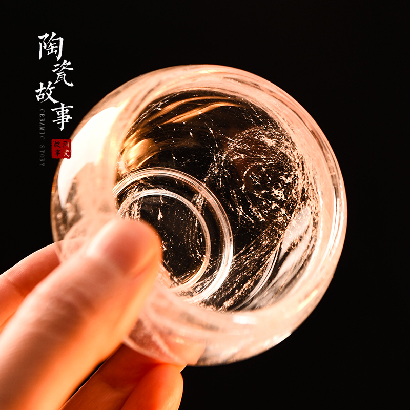 The Story of pottery and porcelain teacup personal special kung fu masters cup a cup sample tea cup cup glass heat - resistant glass cup