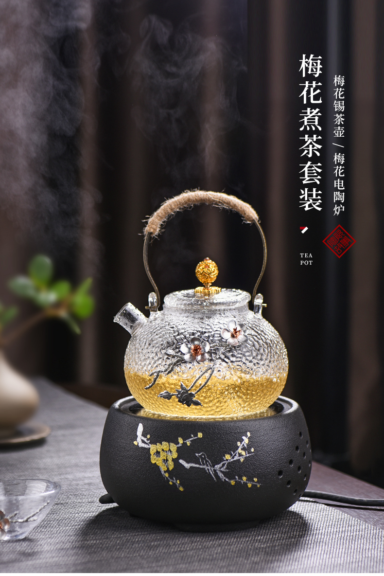 Electric TaoLu boiling tea ware glass teapot household automatic boiling tea stove Japanese kettle black tea tea set