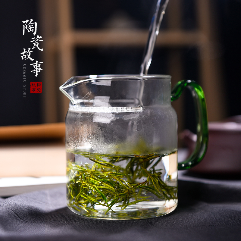 Ceramic fair story glass crescent cups of green tea special) filter one tea tea accessories points