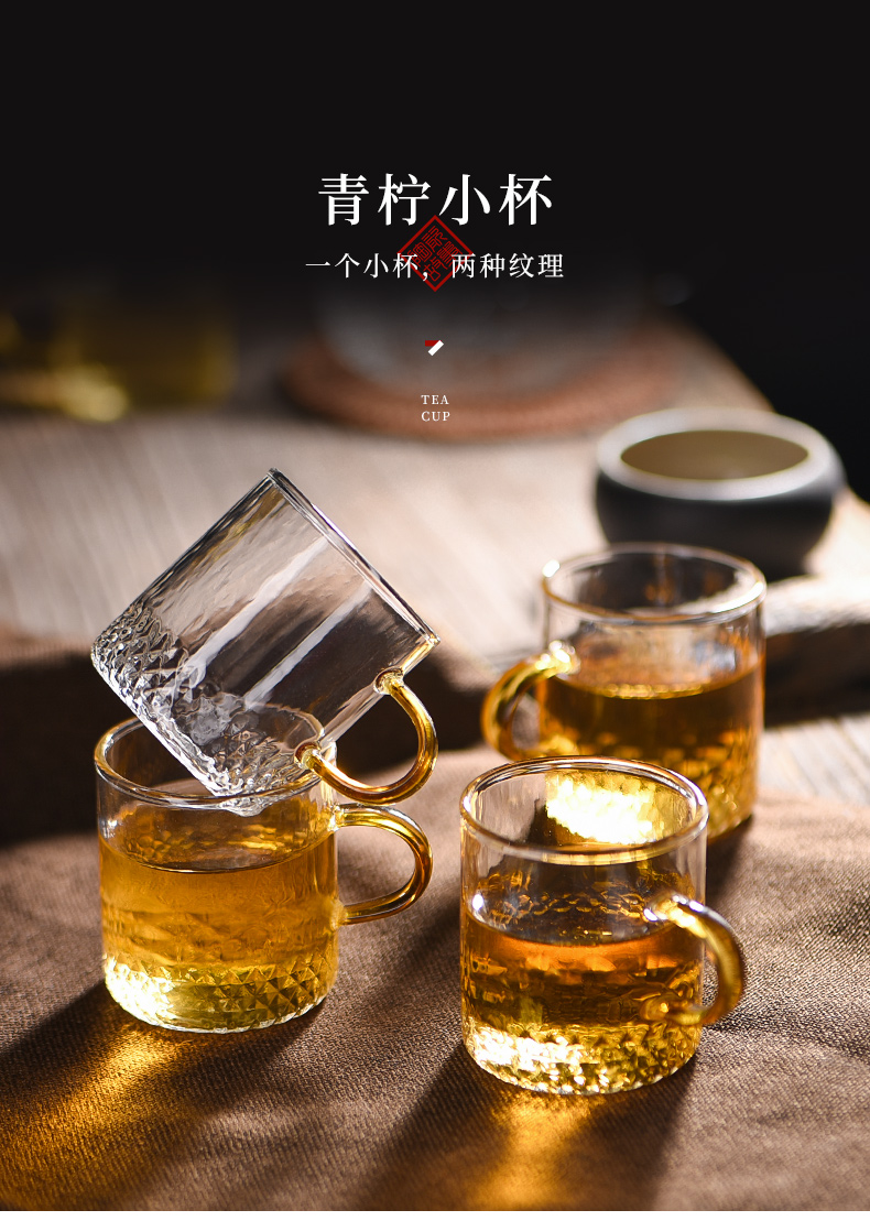 Ceramic story sample tea cup cup thickening high temperature resistant glass trumpet take masters cup home of kung fu tea set