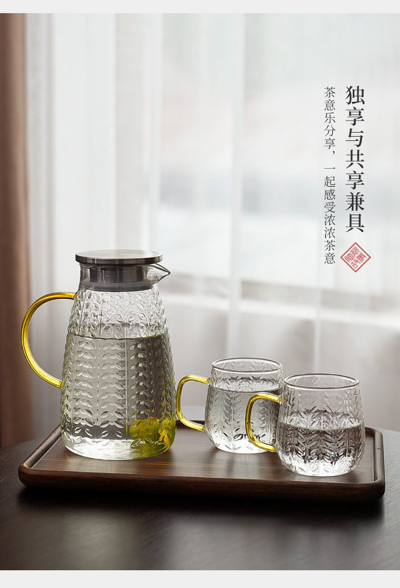 Ceramic story more cold water kettle suit glass high - temperature high - capacity Nordic cold boiled water, water kettle