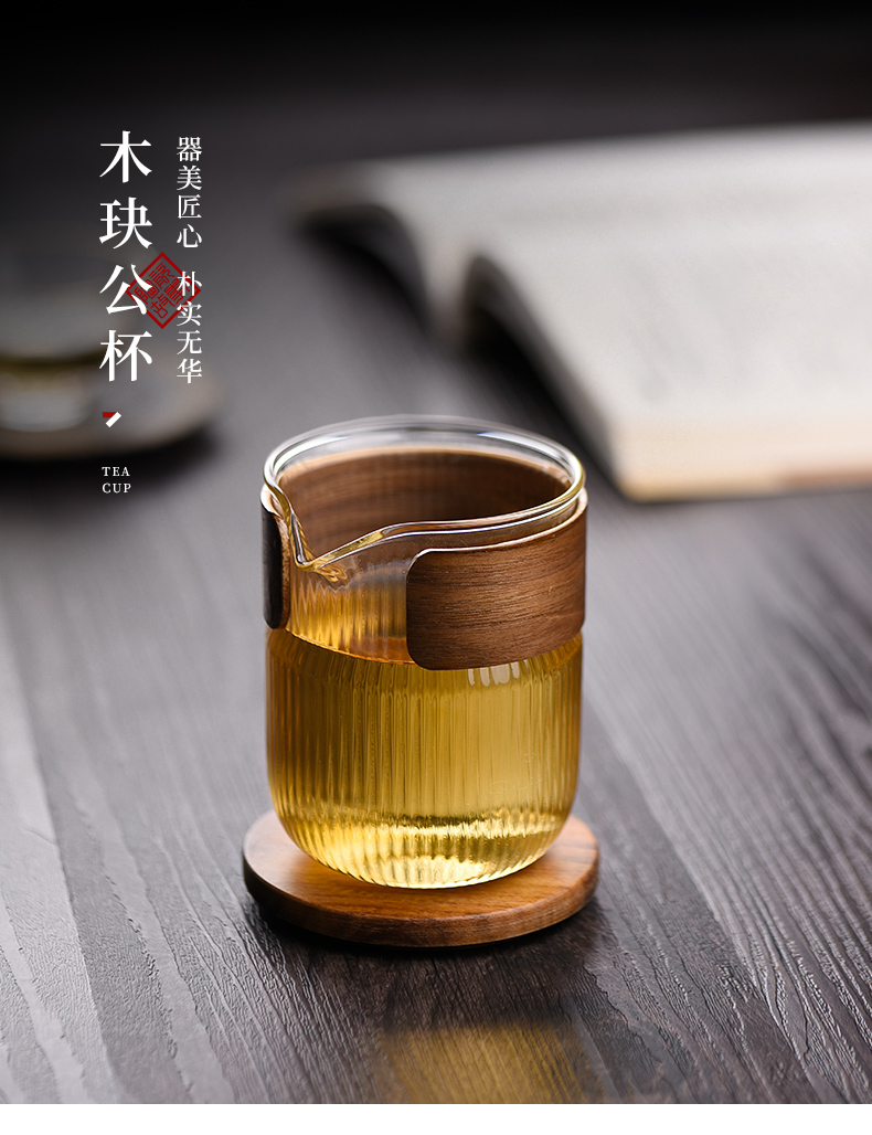 Ceramic fair story cup glass) suit thickening heat resisting Japanese points of tea, tea sea hammer and a cup of tea