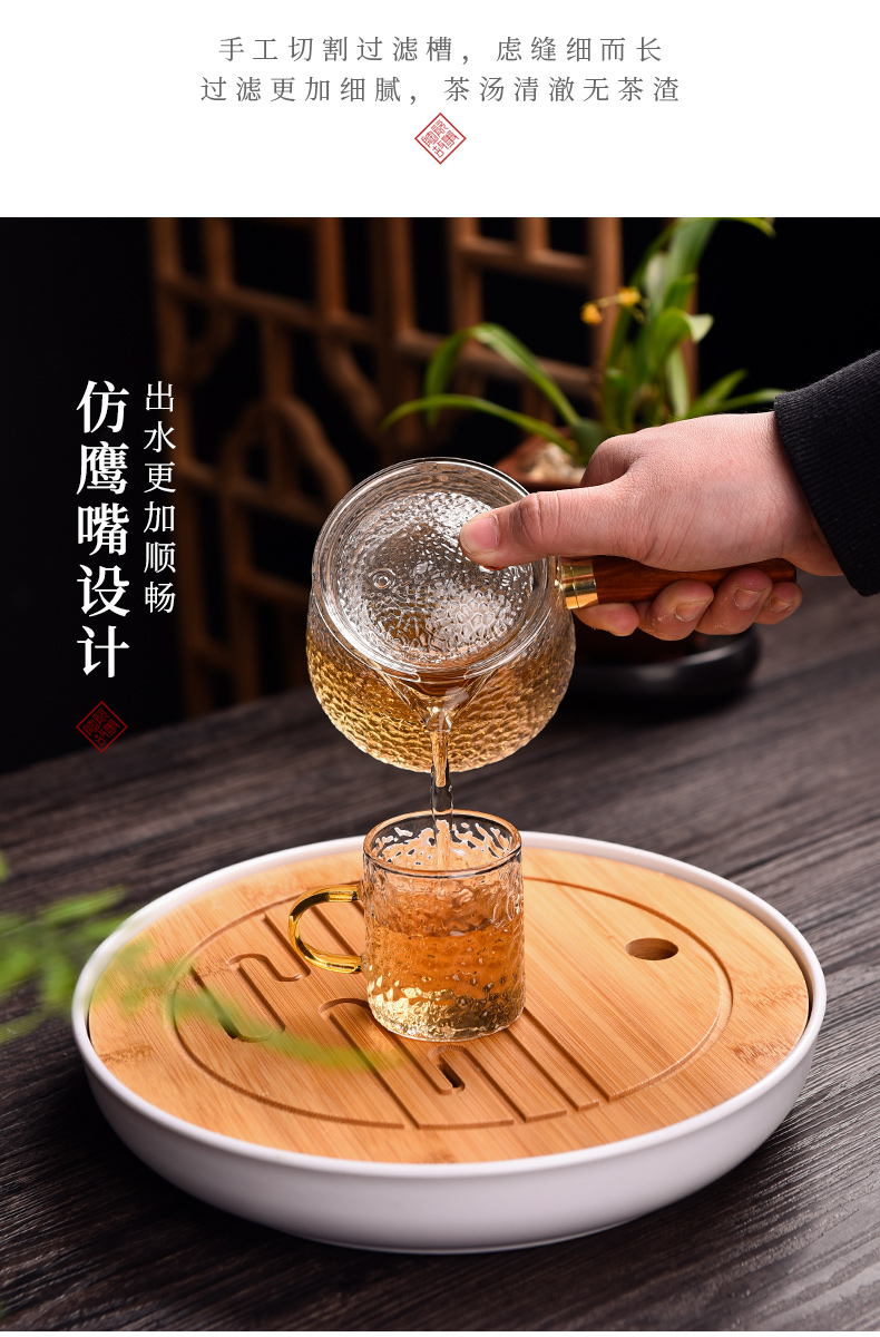 Ceramic glass teapot side story tea set suit household filters and thicken the single pot small sets of heat - resisting teapot