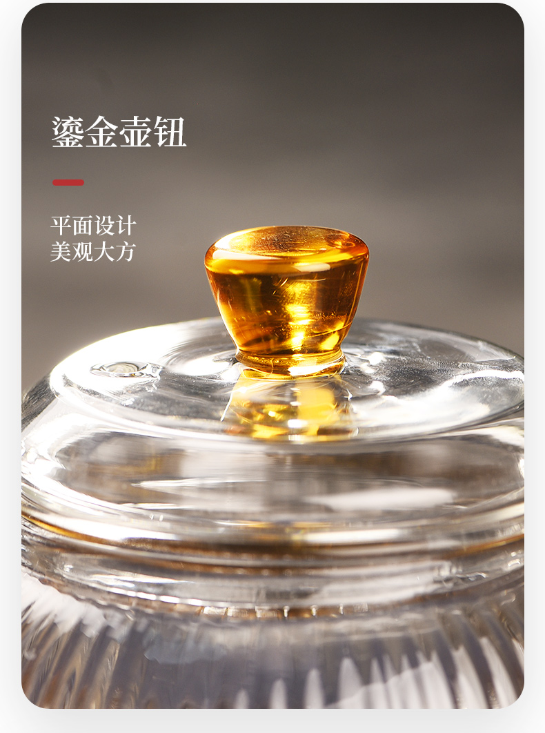 Ceramic story glass teapot household high - temperature water separation teapot upset little teapot tea set