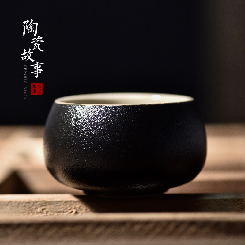 Ceramic story kung fu tea cups personal special masters cup single CPU hat to Japanese tea tea set, Ceramic cups