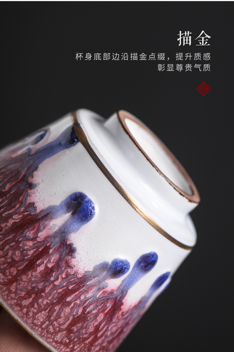 Story of pottery and porcelain teacup tea sample tea cup, kung fu tea bowl hand - made single cup gift boxes manual master CPU