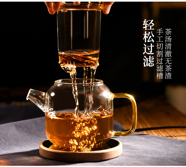 Ceramic story glass teapot filtering household utensils suits for spend one single pot with high temperature resistant to thicken the teapot