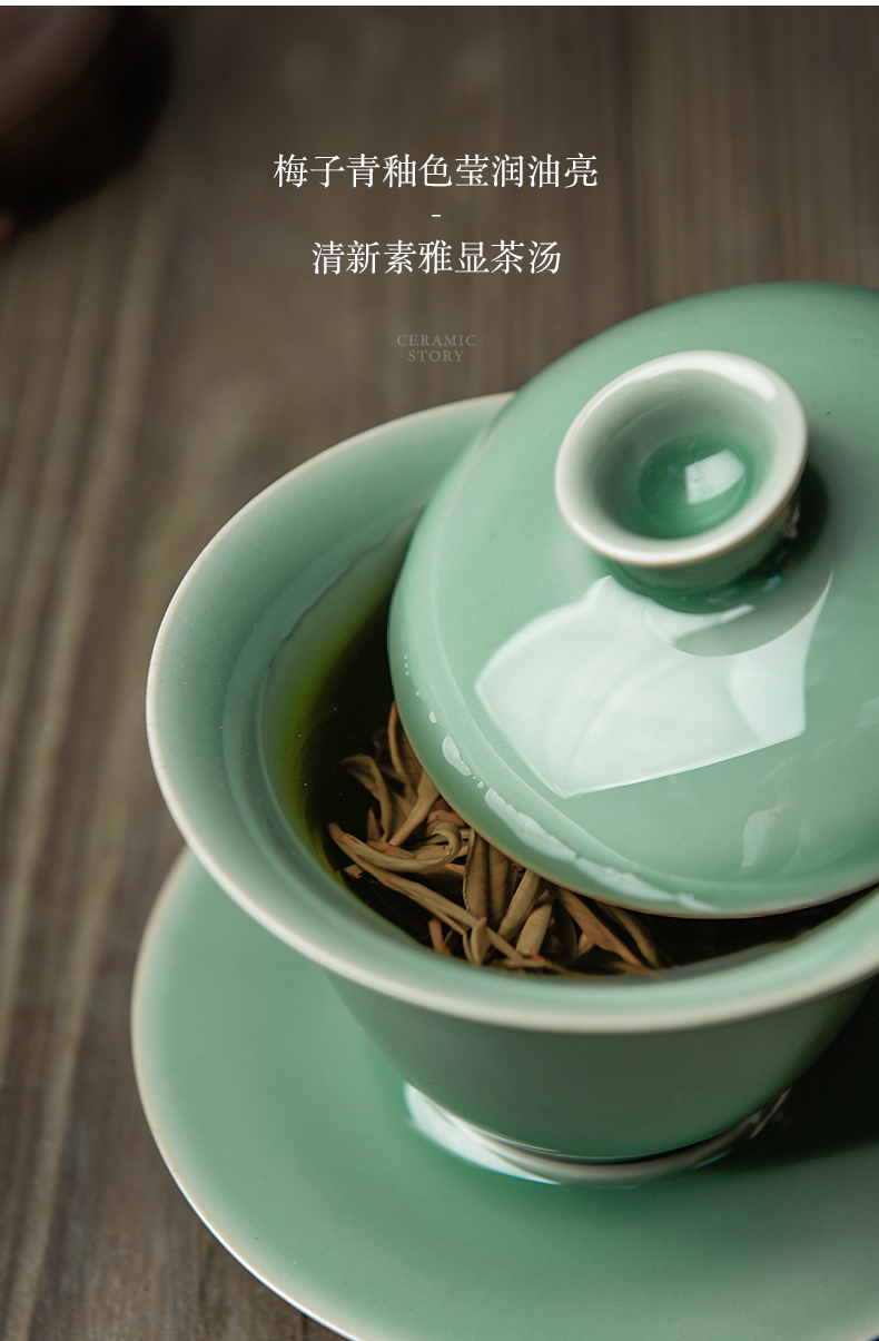 Ceramic story tureen single is not a hot cup of jingdezhen tea service heat - resistant household size 3 to make tea tureen