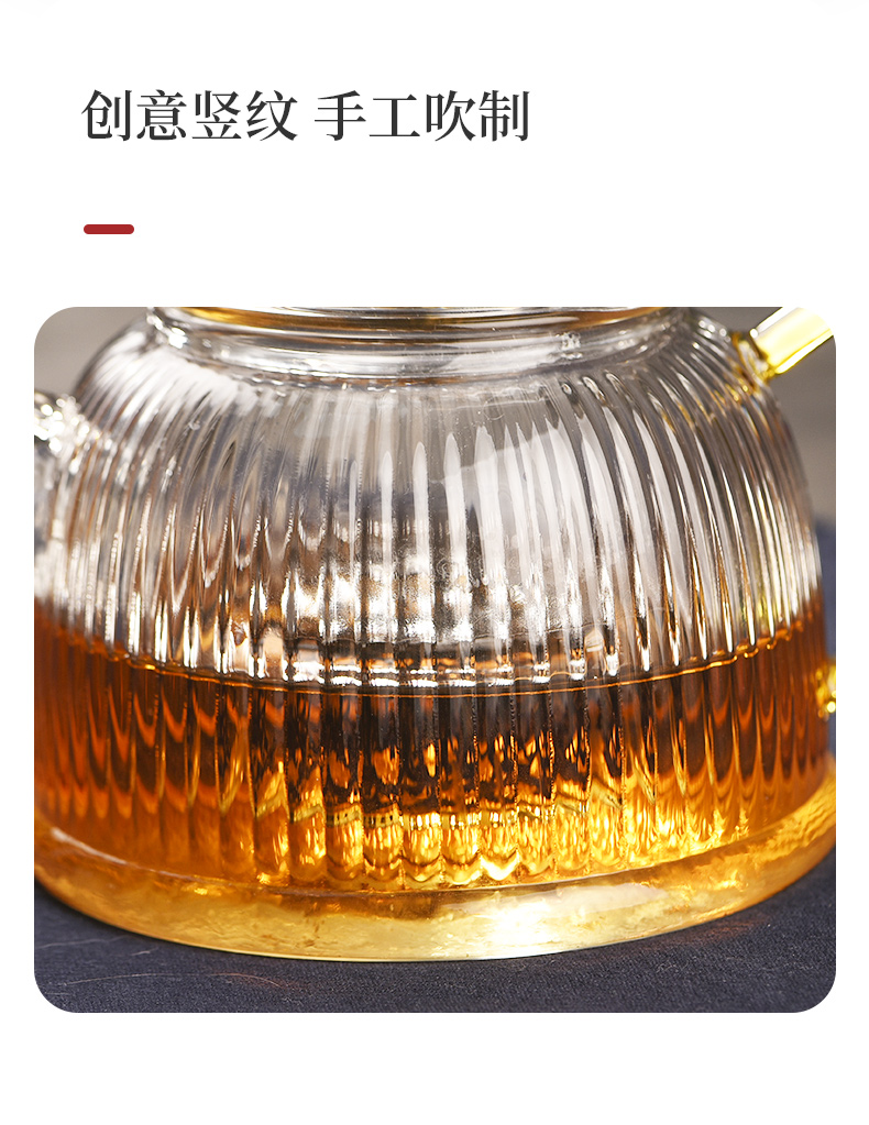 Ceramic story glass teapot household high - temperature water separation teapot upset little teapot tea set