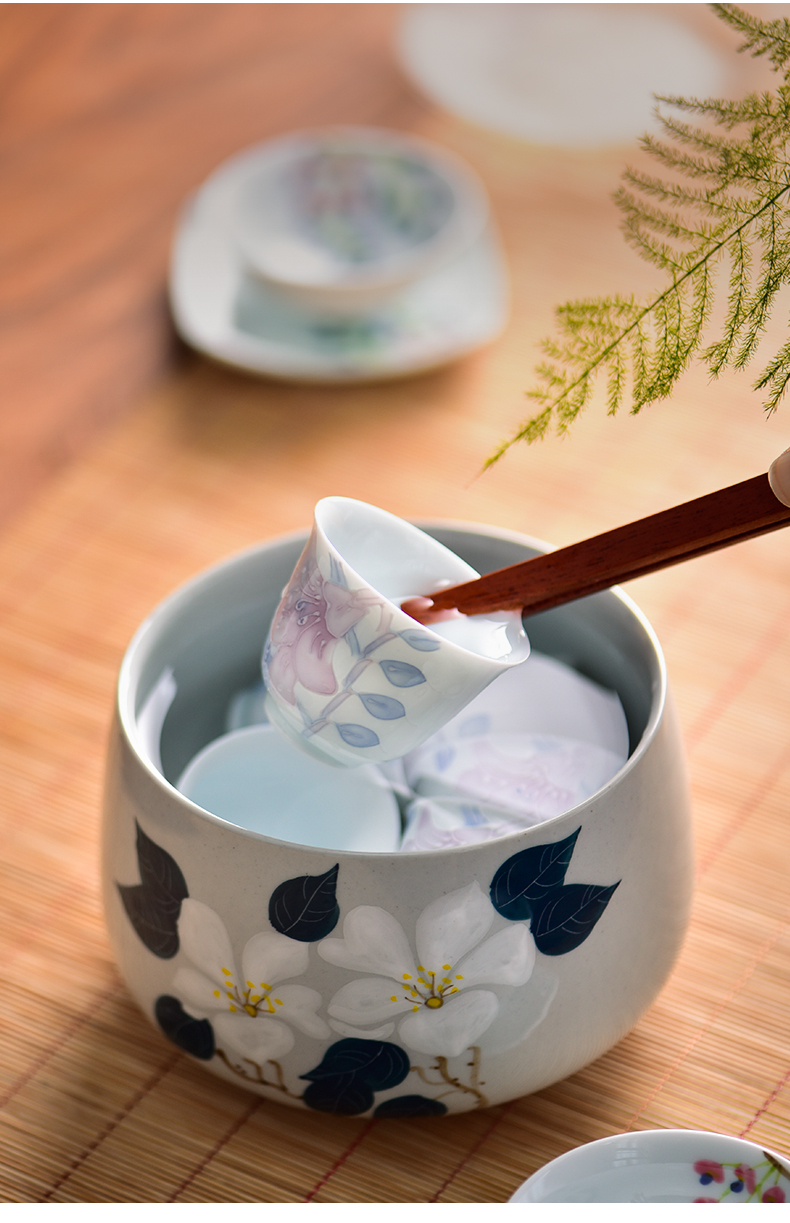 Members of the tea wash to the domestic tea taking built water ceramic tea heavy sea Japanese zen large hand wash water jar