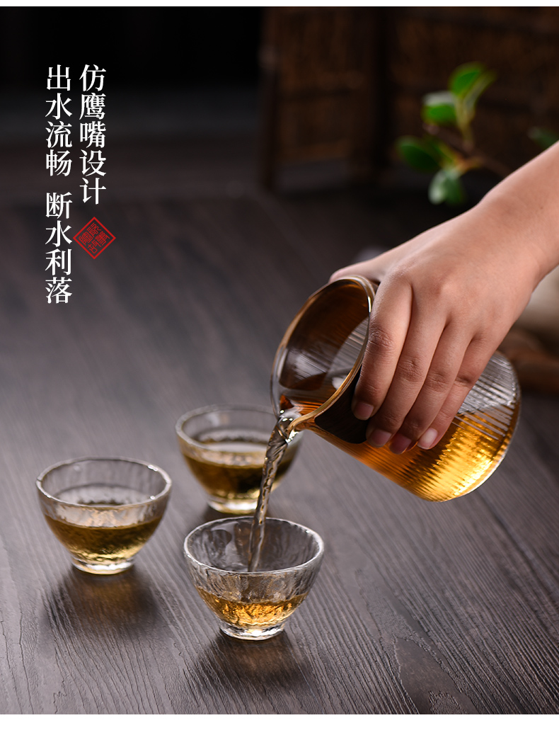 Ceramic fair story cup and glass cup upset heat - resistant kung fu tea tea accessories Japanese and a cup of tea ware