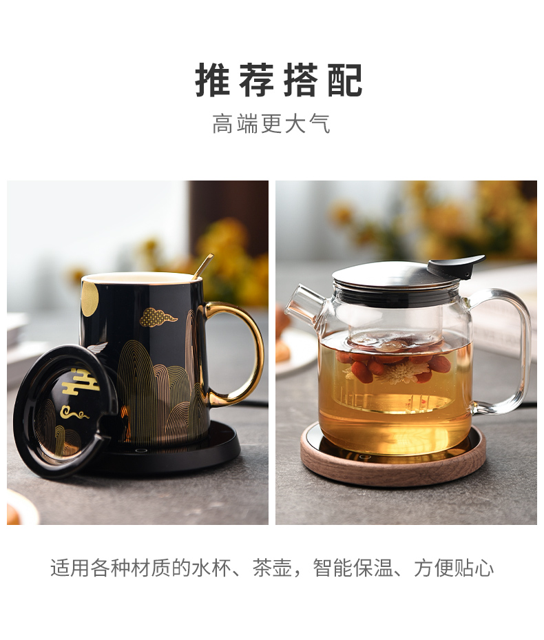 Ceramic story thermostatic cup mat insulation base a warm cup of hot milk an artifact heater heating cup mat 55 degrees