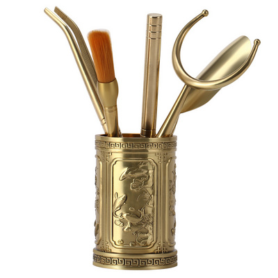 Ceramic story pure copper 6 gentleman kung fu tea set with parts ChaGa needle knife Japanese kung fu tea tea tea sets