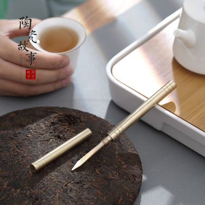 Ceramic story pure copper 6 gentleman kung fu tea set with parts ChaGa needle knife Japanese kung fu tea tea tea sets
