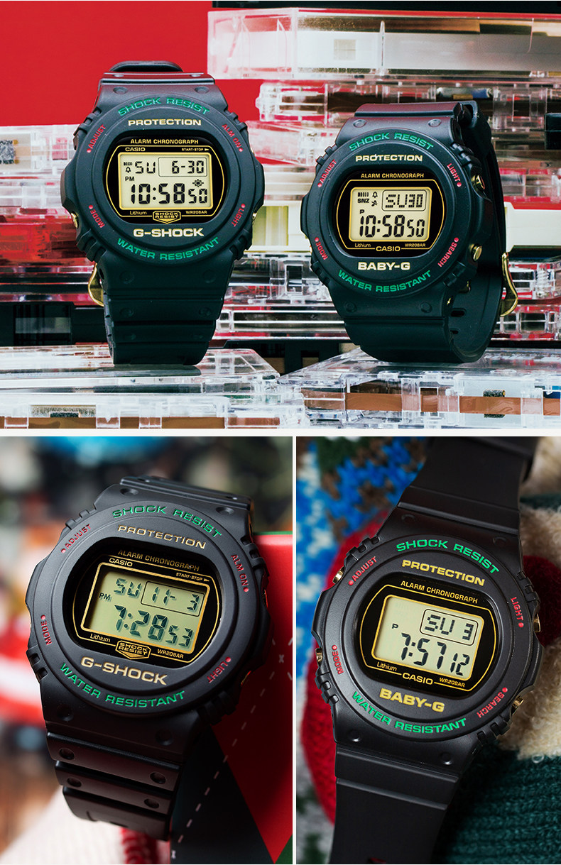Япония и Южная Корея часы casio卡西欧g-shock冬日圣诞礼物时尚运动手表情侣对表dw-5600thc