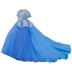 Trẻ em váy công chúa váy xanh đuôi váy sân khấu trình diễn catwalk trang phục mùa thu và mùa đông mới buổi tối