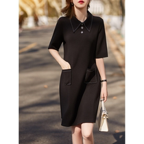 2021 Young luxury summer creative tailoring Vibrant bright line decoration Elegant commuter POLO collar dress for women