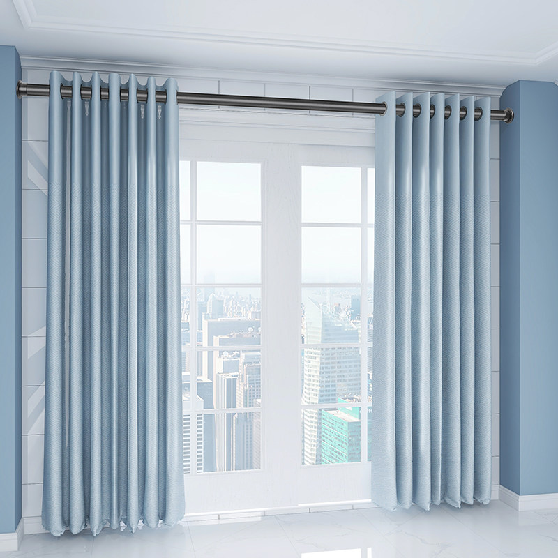 Free hole drying rack Telescopic curtain rod Bedroom installation drying rod Powder room shrink rod Roman hanging rod