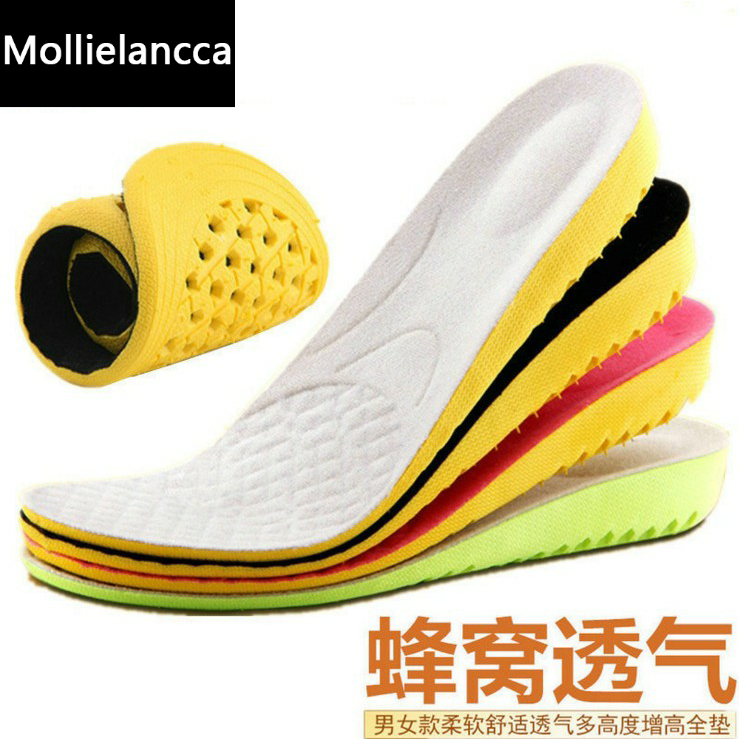  Invisible inner heightening insole motion damping breathable male and female type heightening insole high and low foot length and leg shoes