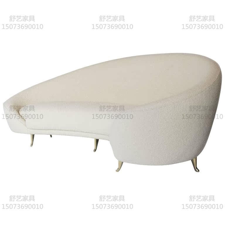 Nội thất Thâm Quyến tùy chỉnh thời trang Bắc Âu sofa hình cong cong căn hộ nhỏ phòng khách khách sạn sảnh tiếp tân sofa - Nội thất khách sạn ke tivi