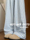 Blue Plaid Pants for Women, Autumn and Winter 2025 New High-Waisted Casual Pants, Slimming, Fleece-Lined, Petite Straight-Leg Wide-Leg Pants