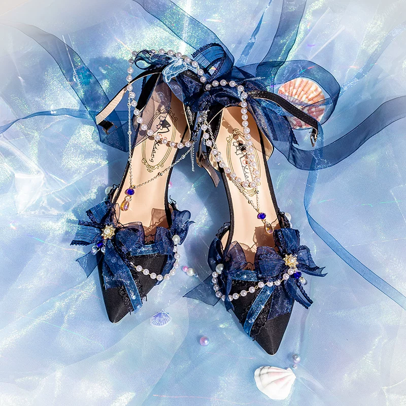 Глубоководная больничная обувь LO Shoes ZJ, плавучий Вьентьян, Лолита Шэньси, оригинальный фиксатор верхняя кожа, верхняя Лолита на каблуке-стойке