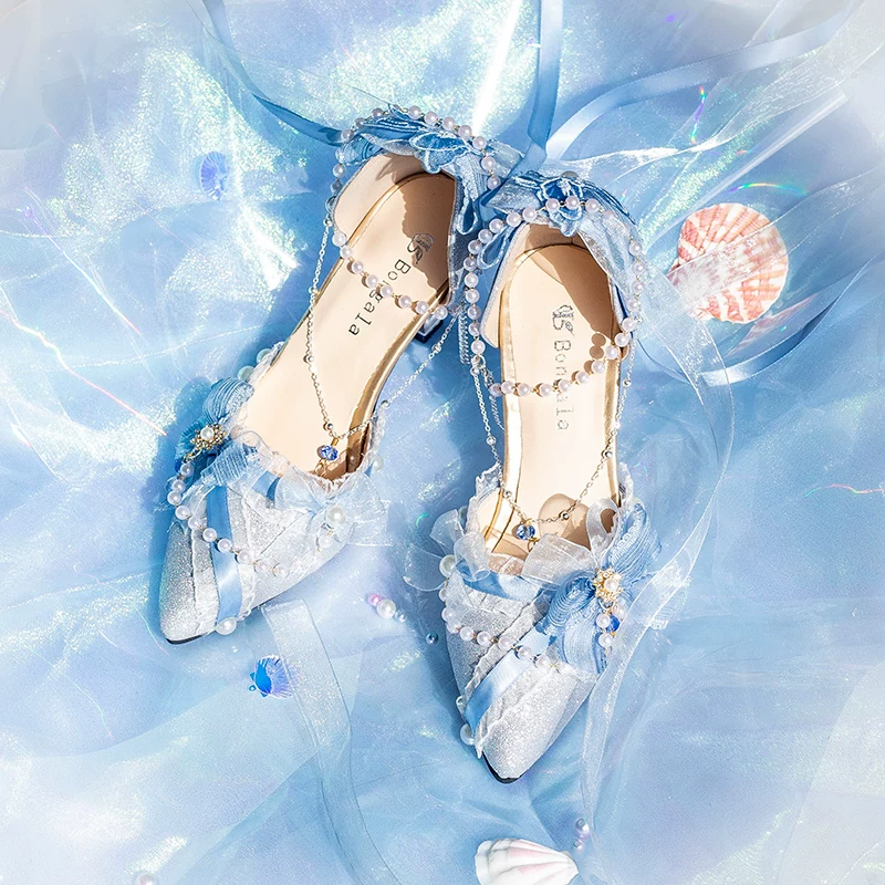 Глубоководная больничная обувь LO Shoes ZJ, плавучий Вьентьян, Лолита Шэньси, оригинальный фиксатор верхняя кожа, верхняя Лолита на каблуке-стойке