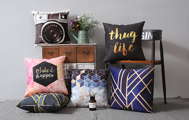 Hình học hiện đại Marshall rock loa ôm gối xe da sofa trang trí đầu giường đệm gối ngủ - Trở lại đệm / Bolsters gối vuông tựa lưng