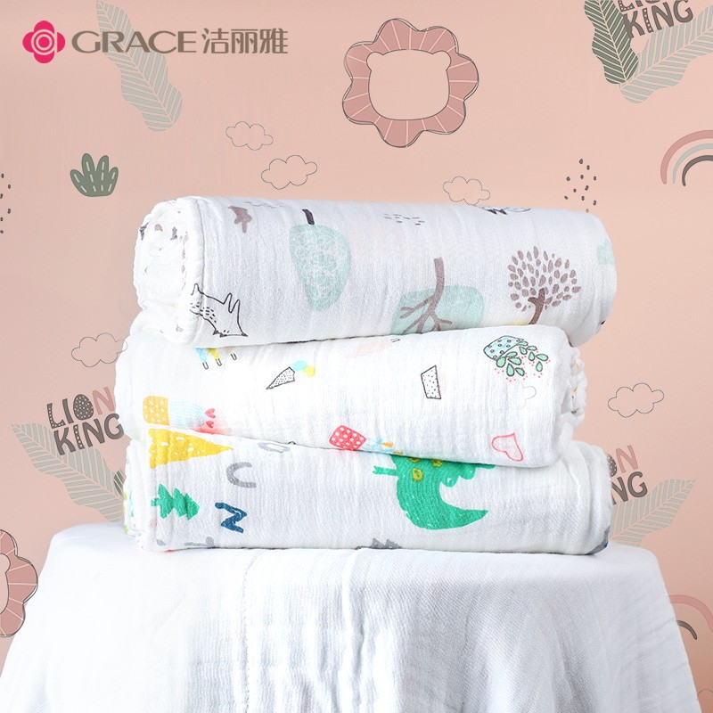 Jelia Baby Bath Towel Cotton Gauze Baby Bath Newborn Kids Absorbent Super Soft Summer Thin