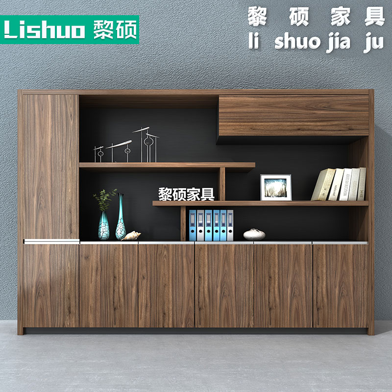 Boss office background cabinet display bookcase storage locker office furniture file cabinet panel floor cabinet