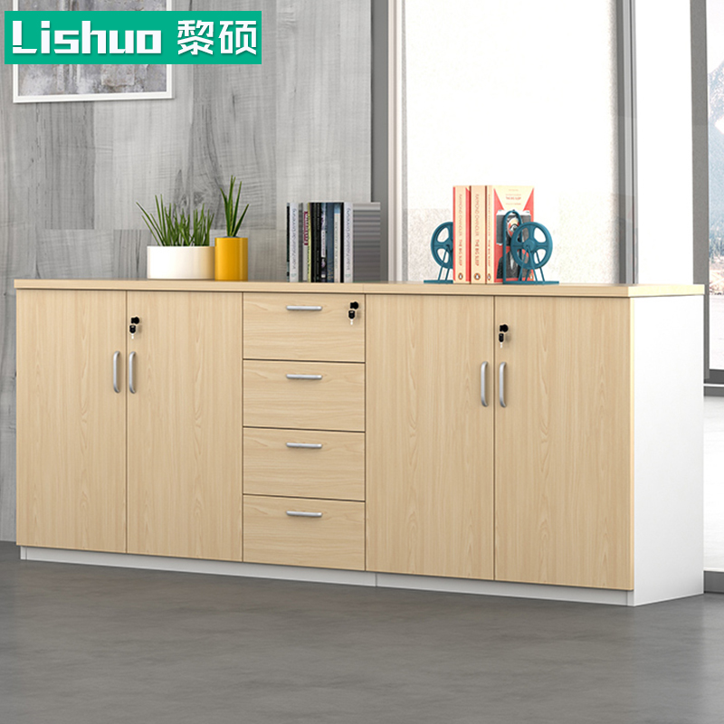 Li Shuo office furniture file cabinet low cabinet storage cabinet data cabinet file cabinet wooden public space office cabinet