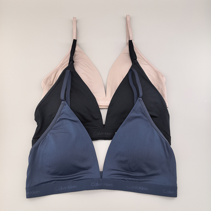 In Stock Ck Genuine Product Jennie Same Style Calvin Klein Wireless Thin Triangle Cup Bra Qf6758