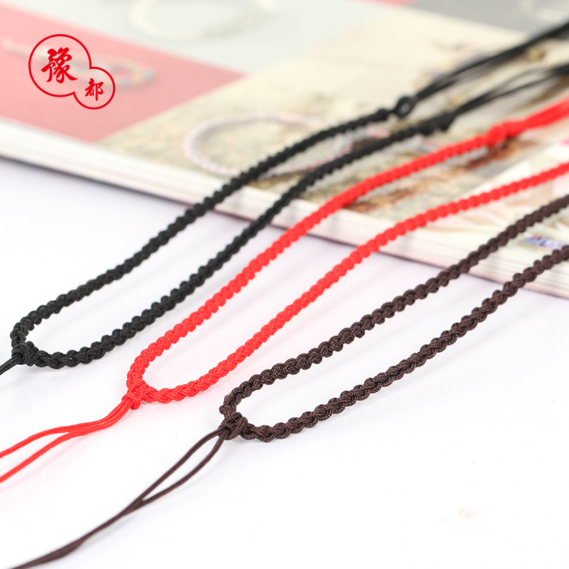 Pendant pendant hanging rope handwoven necklace rope pendant jade pendant jade pendant jade gold silver brief about black red rope male and female
