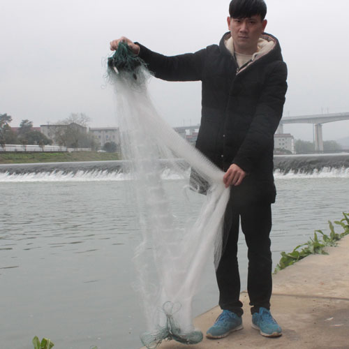 Add to the sinking net 1 5 m high 6 points 7 points 8 9 3 points Three layers fishing nets slimy mesh small white strips of fish silk screen crucian carp