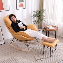 Net Red Rocking Chair Deck Chair Brief Modern Casual Single Sofa Chair Sloth Bedroom Living-room Living-room Balcony Home Rocking Chair