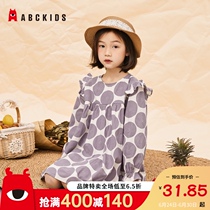 Abckids childrens dress 21 new cute polka dot skirt female big child dress female