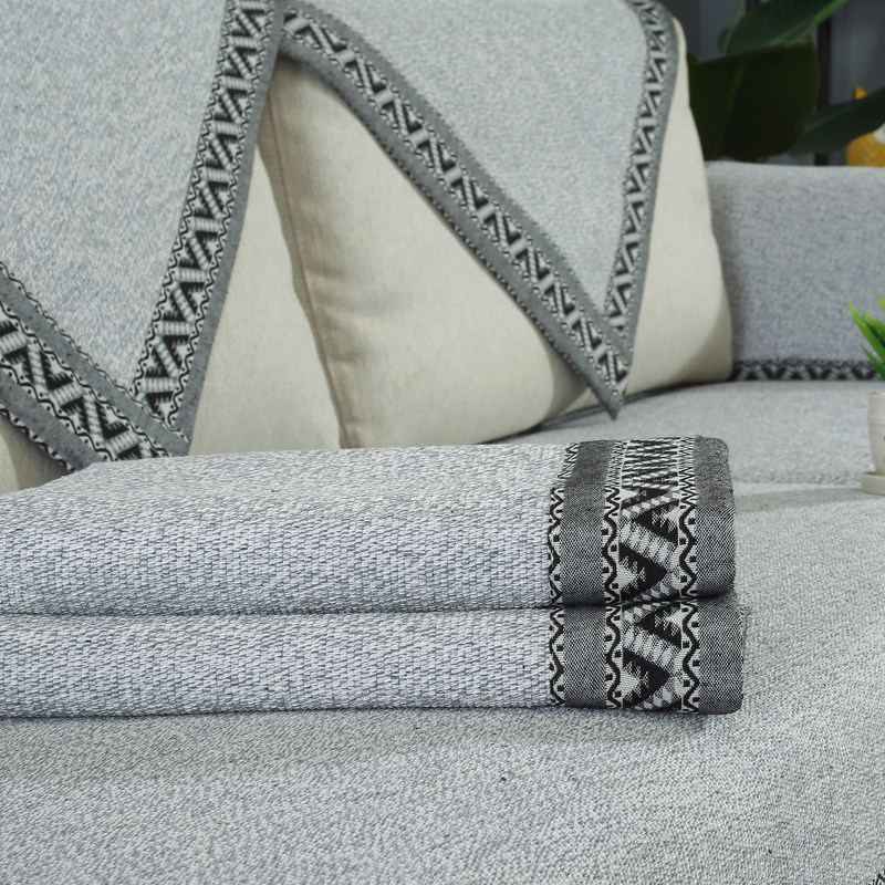 Cotton Linen Sofa Cushion Four Seasons Universal Customizable Solid Color Covered Sofa Cushion Cushion Towel Cover Modern Simple Thickening - Taobao