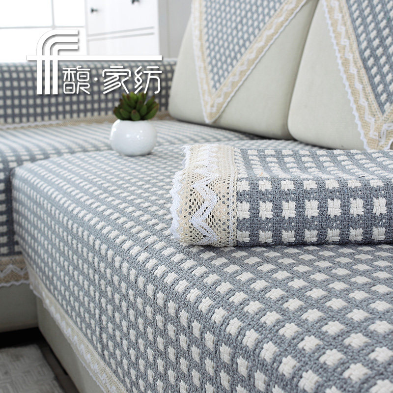 Cotton Hemp Sofa Mat All Season Universal Fall Antistatic Cotton Non-slip Coarse Cloth Sofa Cushion Towels BRIEF MODERN CUSTOMIZABLE 