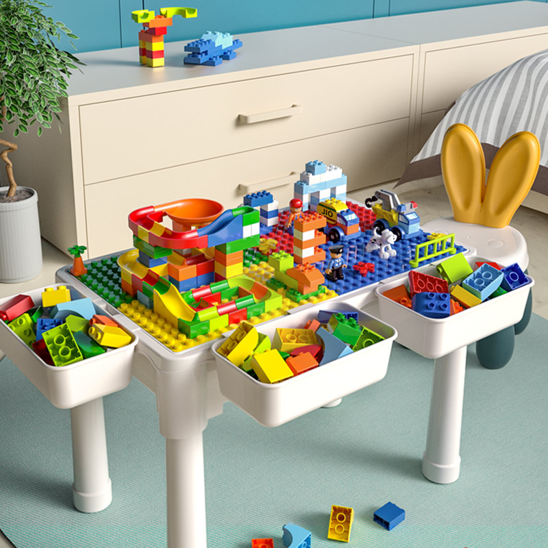 Baby Multifunction China Building Blocks Table Boy Child Benefit Intellect Female Toy Action Brain 61 Children's Day Gift