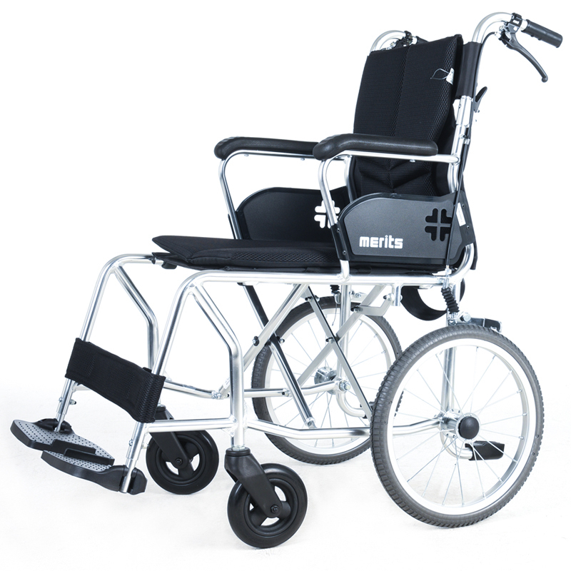 Beauty Liride Merits Seniors Wheelchair Aerial Titanium Aluminum Alloy Light Folding Travel ferries Inflatable Adults Scooter
