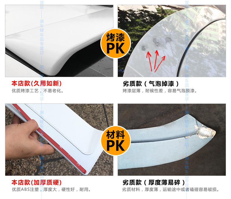 Honda Lingpai top wing sửa đổi đặc biệt sơn mài cửa sổ phía sau glass top wing Lingpai đuôi cánh ABS miễn phí đấm cánh cố định