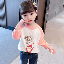 Girls long sleeve T-shirt fall Childrens spring and autumn slim blouses one-year-old baby hit undershirt 2 year old woman treasure pure cotton compassionate autumn