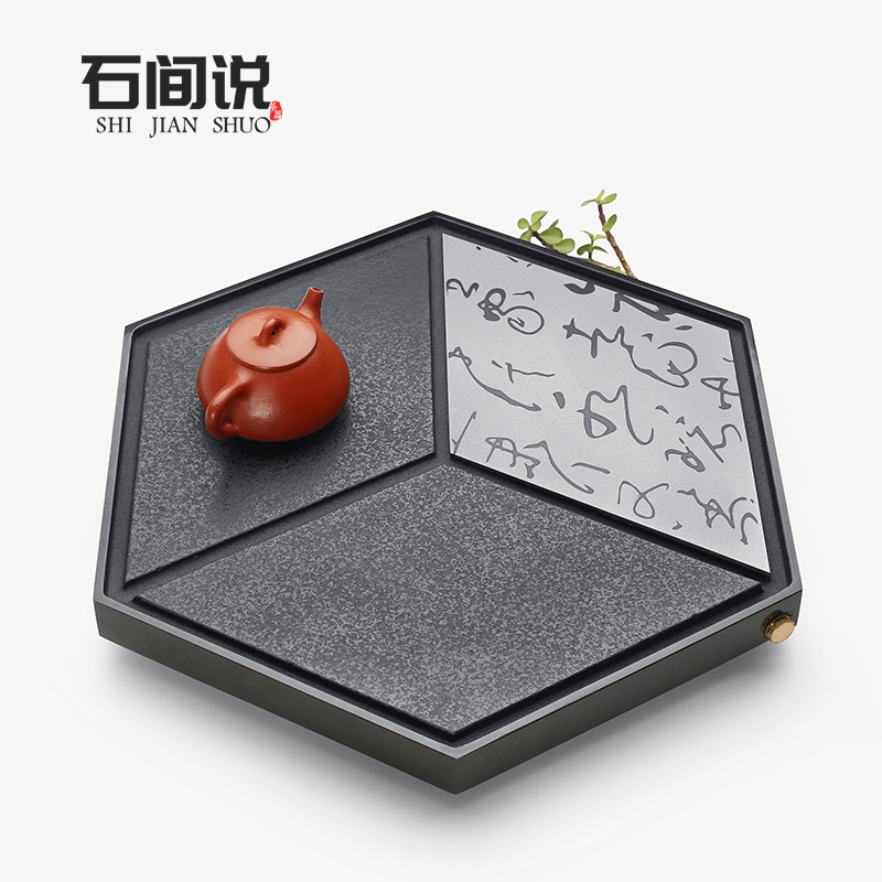 Stone room says natural diamond tea tray minimalist household dry foam small tea table Whole Stone Office Tea Set tray