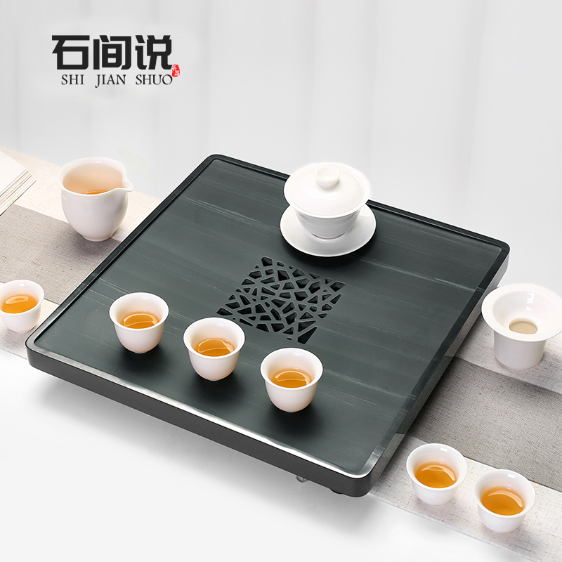 Stone room says natural urkin stone tea tray home water storage dry bubble with stone tea table square small stone nursery tray