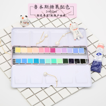 Rubens watercolor painting split paint set 24 48 official color matching macaron candy color hipster illustration