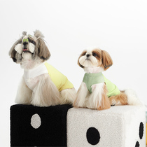 Sniff Pet Dog Cat Spring and Summer Macaron Ice Silk Sunscreen T-Shirt Cooling Clothes Small Dogs (can be worn with a neck protector)